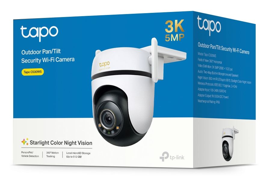 Tapo C530WS 2880 x 1620 Pixel IP-Sicherheitskamera IP66 Außen Nachtsicht  (Weiß) 