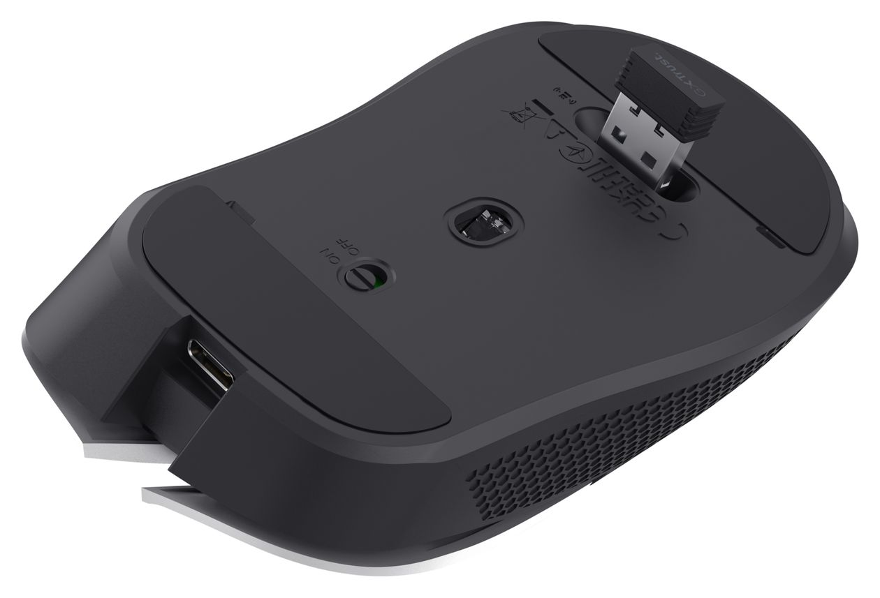 GXT 923W YBAR 7200 DPI Gaming Maus Optisch  (Schwarz, Weiß) 