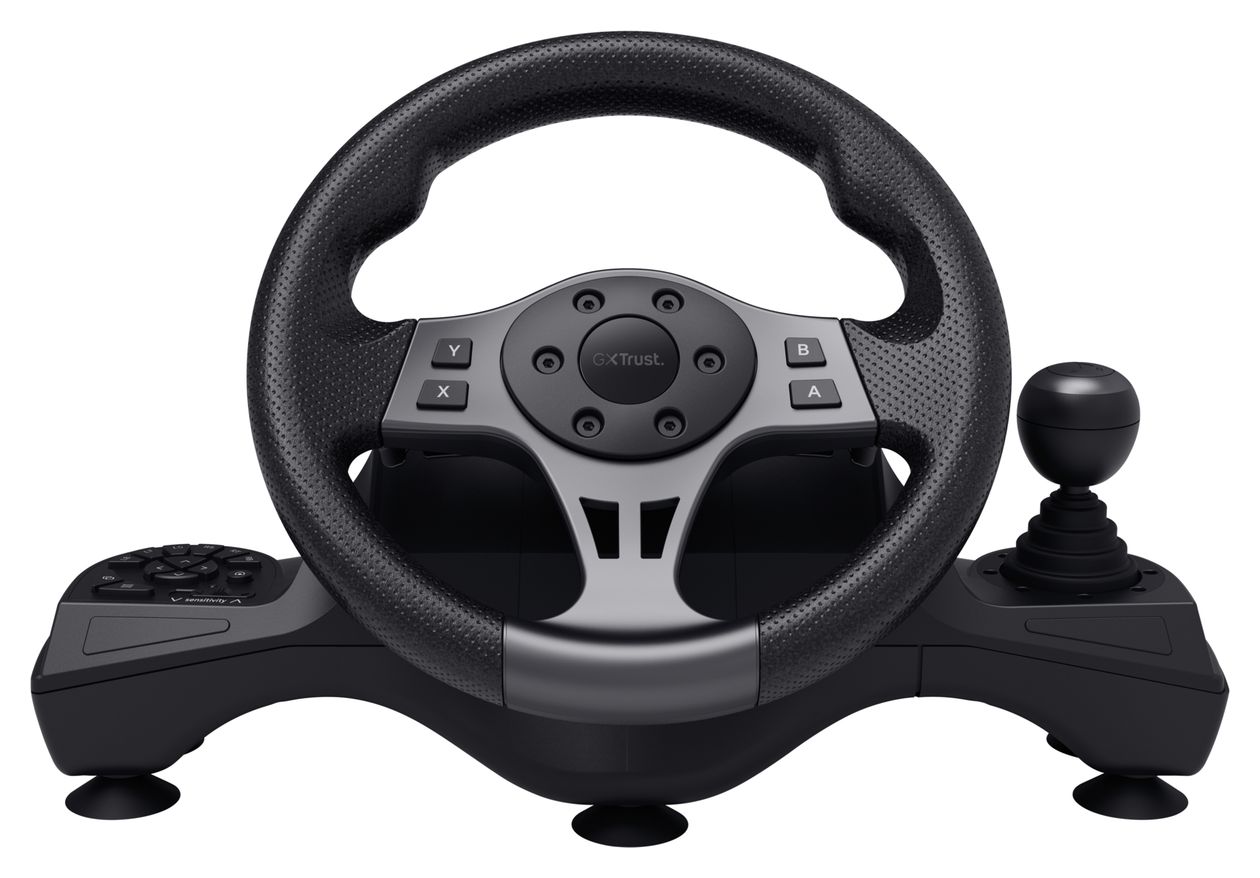 GXT289 Movi Lenkrad + Pedale für Nintendo Switch, PlayStation 4, Xbox One S, Xbox One X, Xbox Series S, Xbox Series X  (Schwarz) 