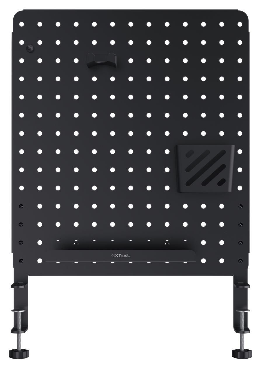 GXT724 Vesto Lochbrett aus Metall für einen aufgeräumten Schreibtisch (Schwarz) 
