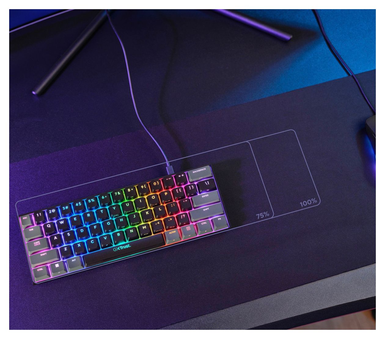 GXT867 Acira RGB-LED Gaming Tastatur USB  (Schwarz, Grau) 
