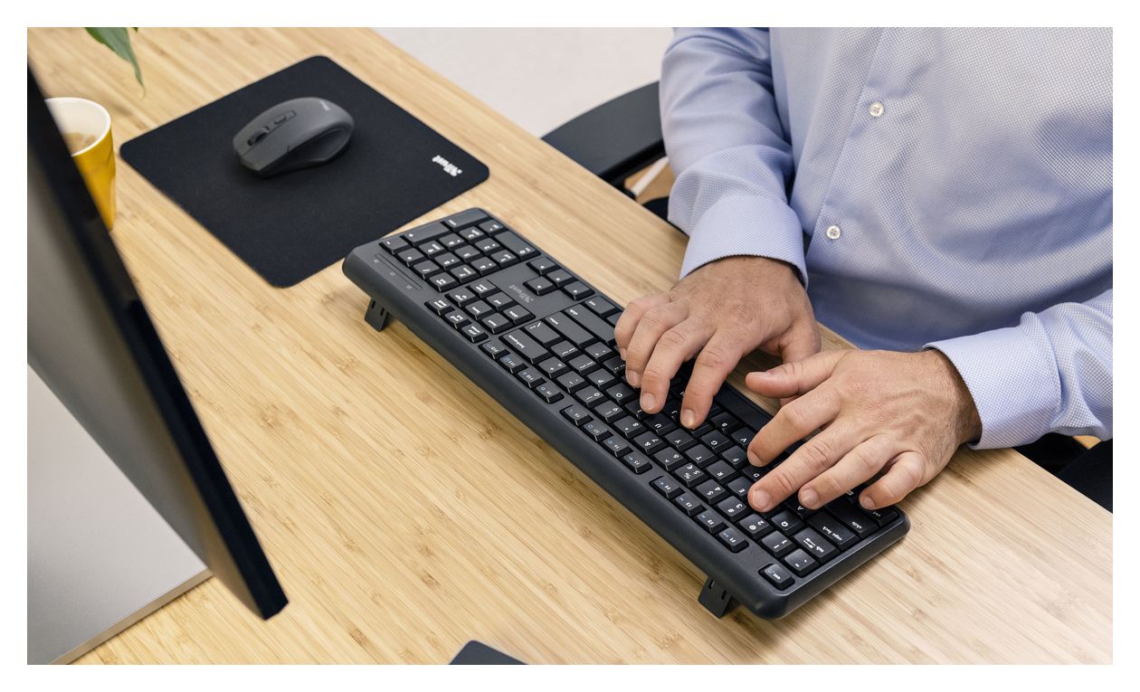 Ody Büro Tastatur RF Wireless 2.4 GHz  (Schwarz) 