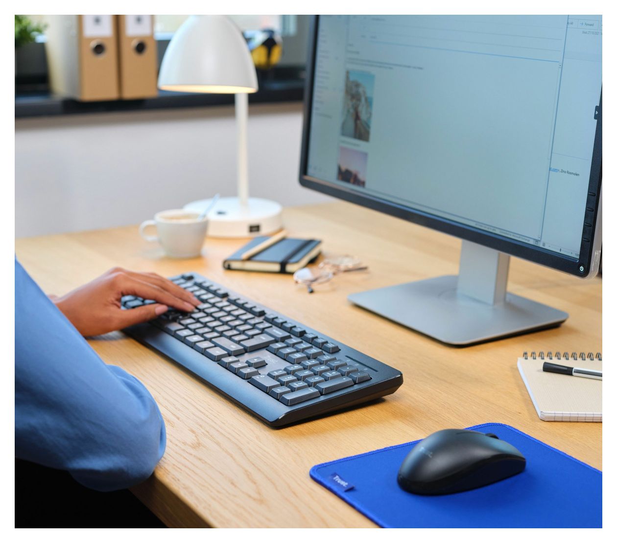 Primo Büro Tastatur RF Wireless  (Schwarz) 