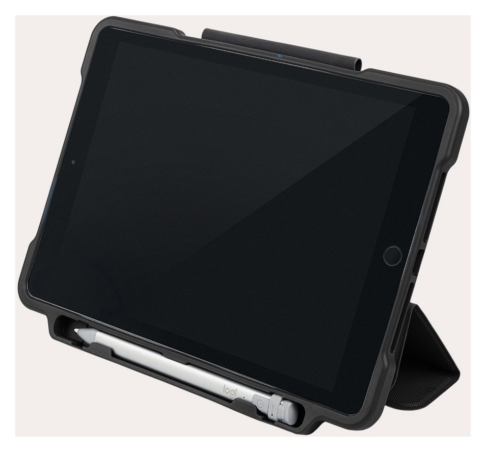 Alunno Folio aus Kunststoff für Apple iPad 7./8./9.Gen bis 25,9 cm (10.2") (Schwarz) 