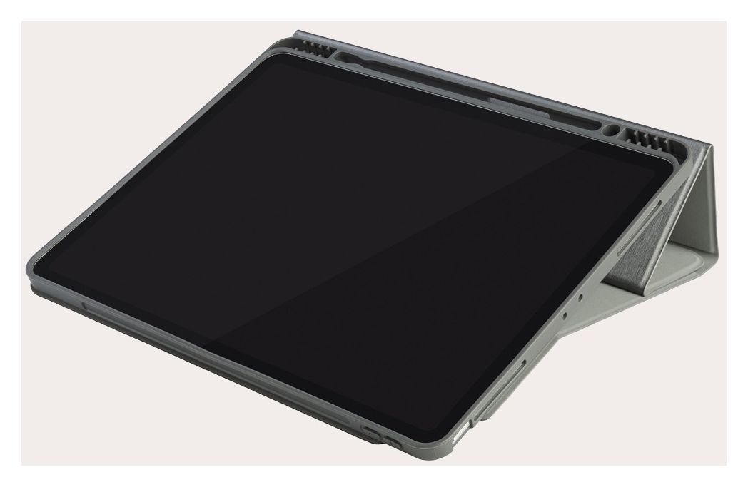 Link Folio aus Kunststoff für Apple iPad Pro 12.9" 2021 bis 32,8 cm (12.9") Staubresistent, Kratzresistent, Spritzwassergeschützt (Grau) 