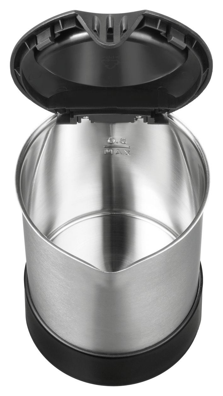 18575 0,5 l Wasserkocher 1000 W  (Schwarz, Edelstahl) 