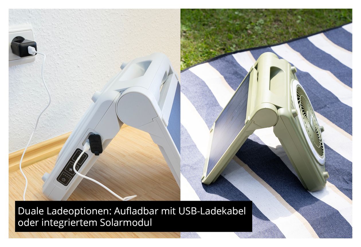 86517 Solar Handventilator  (Grau) 