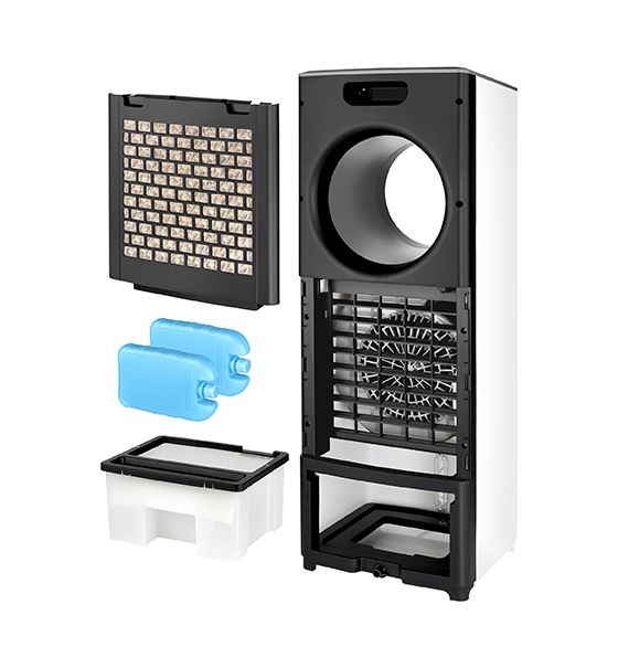 Fresh Turmventilator Stand  (Grau, Weiß) 