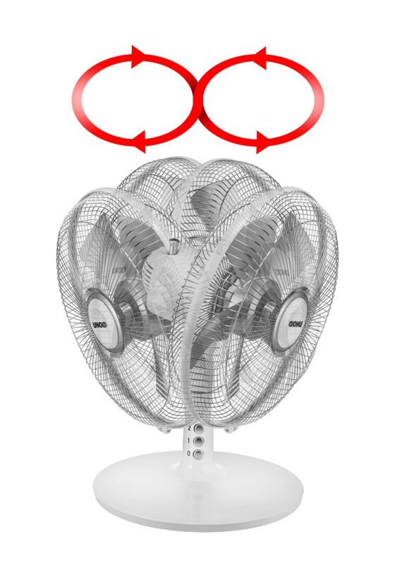 Silverline Ventilator Tisch neigbar  (Silber, Weiß) 