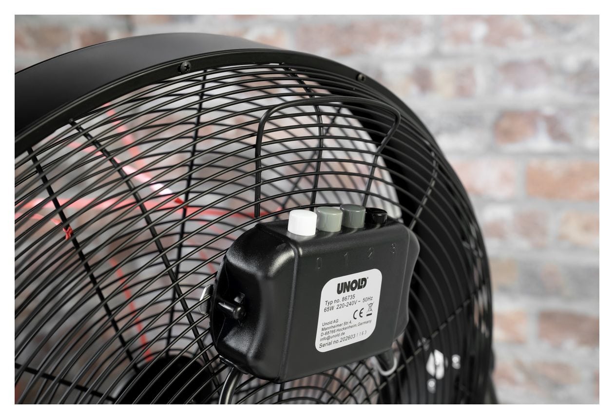 Windmaschine Black Steel Turmventilator Stand neigbar 41 dB  (Schwarz) 