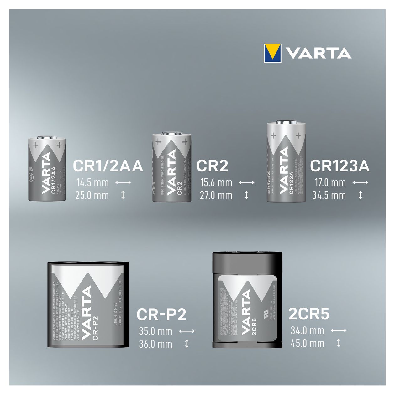 Batterien CR123A Lithium Rundzelle, 1 Stück, 3V, Spezialbatterien für elektronische Kleingeräte, mit langanhaltender, höchster Leistung 