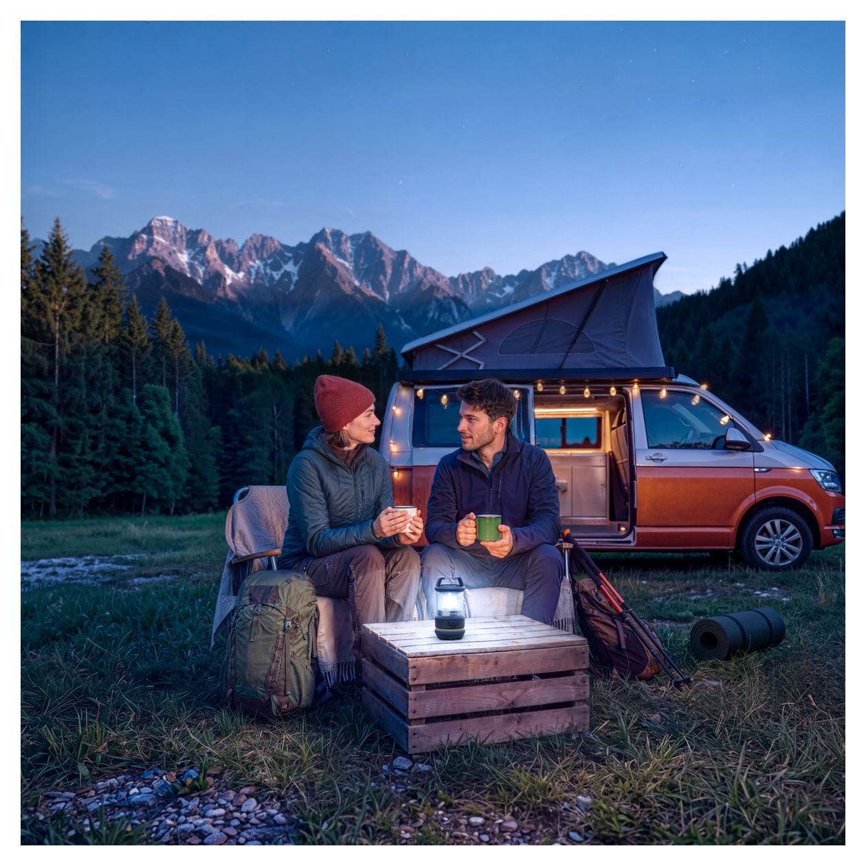 L20R Outdoor Laterne Batterie  (Schwarz) 