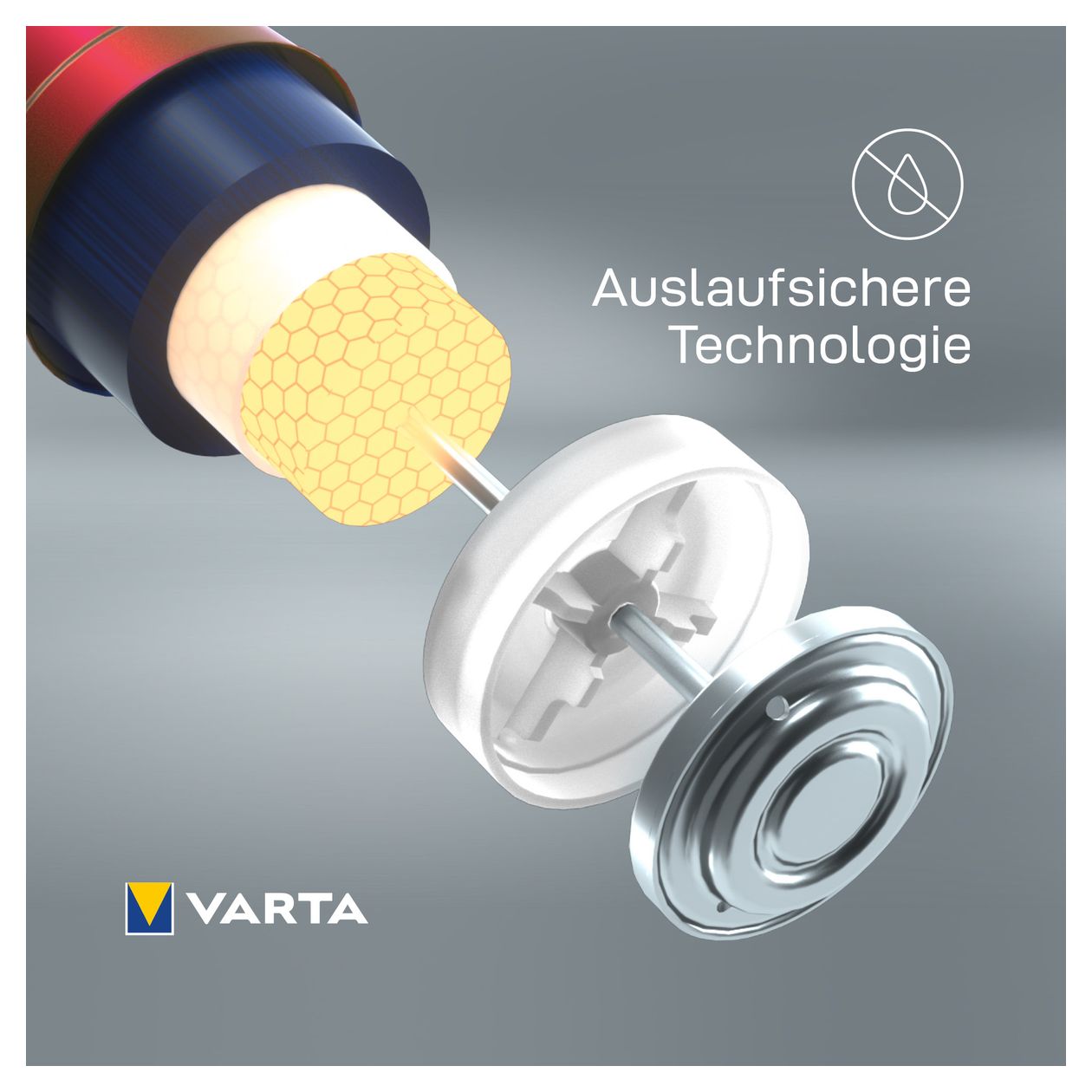 Longlife Max Power Batterie AA Alkali 1,5 V 4 Stück  (Rot/Gelb) 