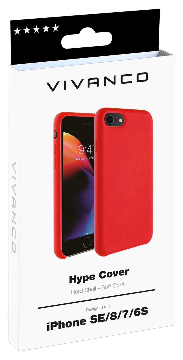 Hype Cover für Apple iPhone SE (2.Gen), iPhone 8, iPhone 7, iPhone 6s  (Rot) 