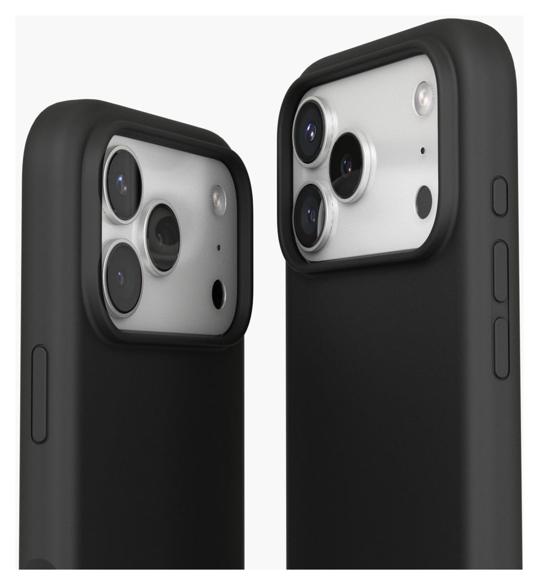Soft Silicone Case Cover für Apple iPhone 17 Pro Max  (Schwarz) 