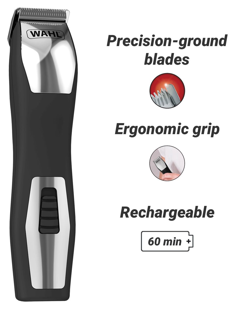 09855-1216 GroomsMan Pro All in One Trocken Rasierer Nickel-Metallhydrid (NiMH) 60 min 