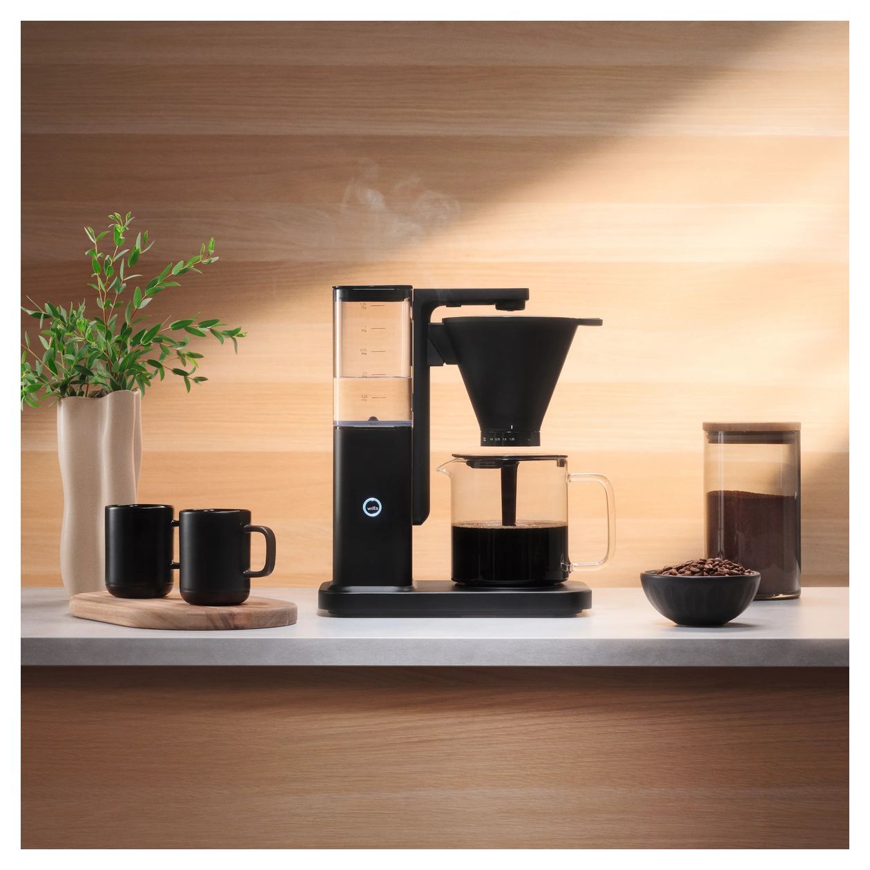 CM10AB-M125 10 Tassen Filterkaffeemaschine 1,2 l (Schwarz, Transparent) 