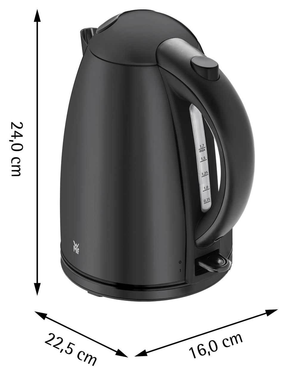 Stelio 1,7 l Wasserkocher 2400 W  (Schwarz) 