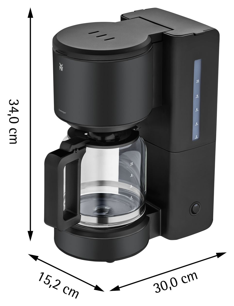 Stelio 10 Tassen Filterkaffeemaschine 1,2 l  (Schwarz) 