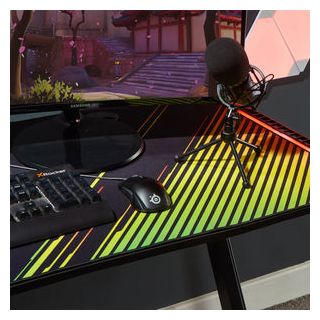 Jaguar Rocker Technomarkt Carbon von Aluminium sound-reaktiver Gaming RGB-Beleuchtung mit Tisch X expert