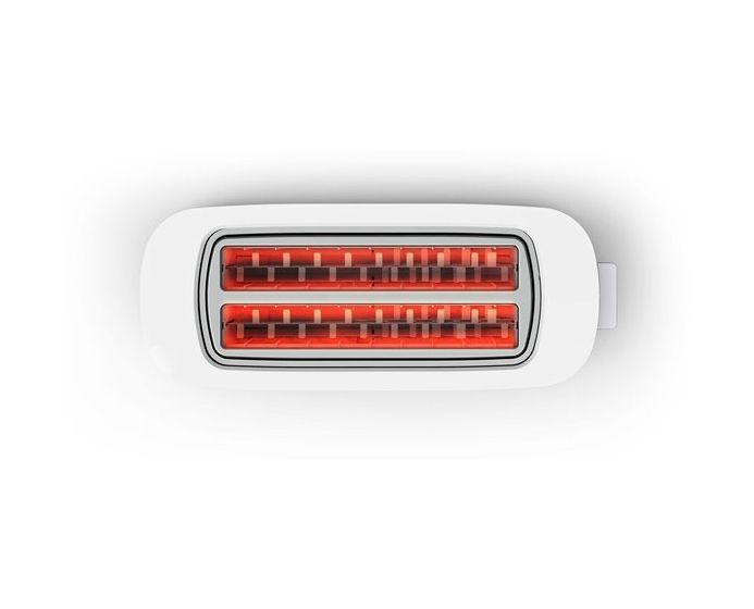 Enfinigy kurz Toaster 1000 W 2 Scheibe(n)  (Satinierter Stahl) 