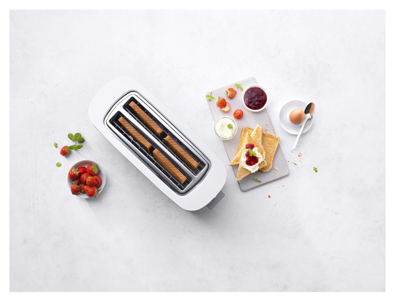Enfinigy lang Toaster 1800 W 2 Scheibe(n)  (Satinierter Stahl) 