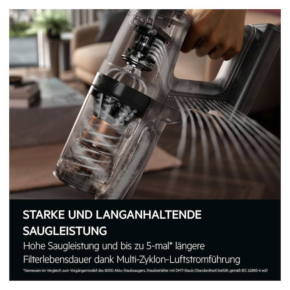 AP83A25XNX Ultimate 8000 Handstaubsauger Beutellos bis 90 min Laufzeit 25,2 V  (Grau) 