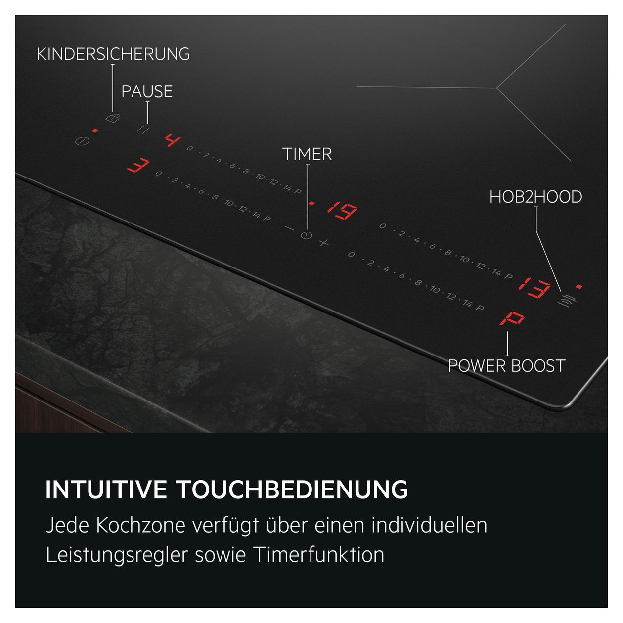 EX6SMSER autarkes 58 cm Induktions Kochfeld/Herdplatte 4 Zone(n) 