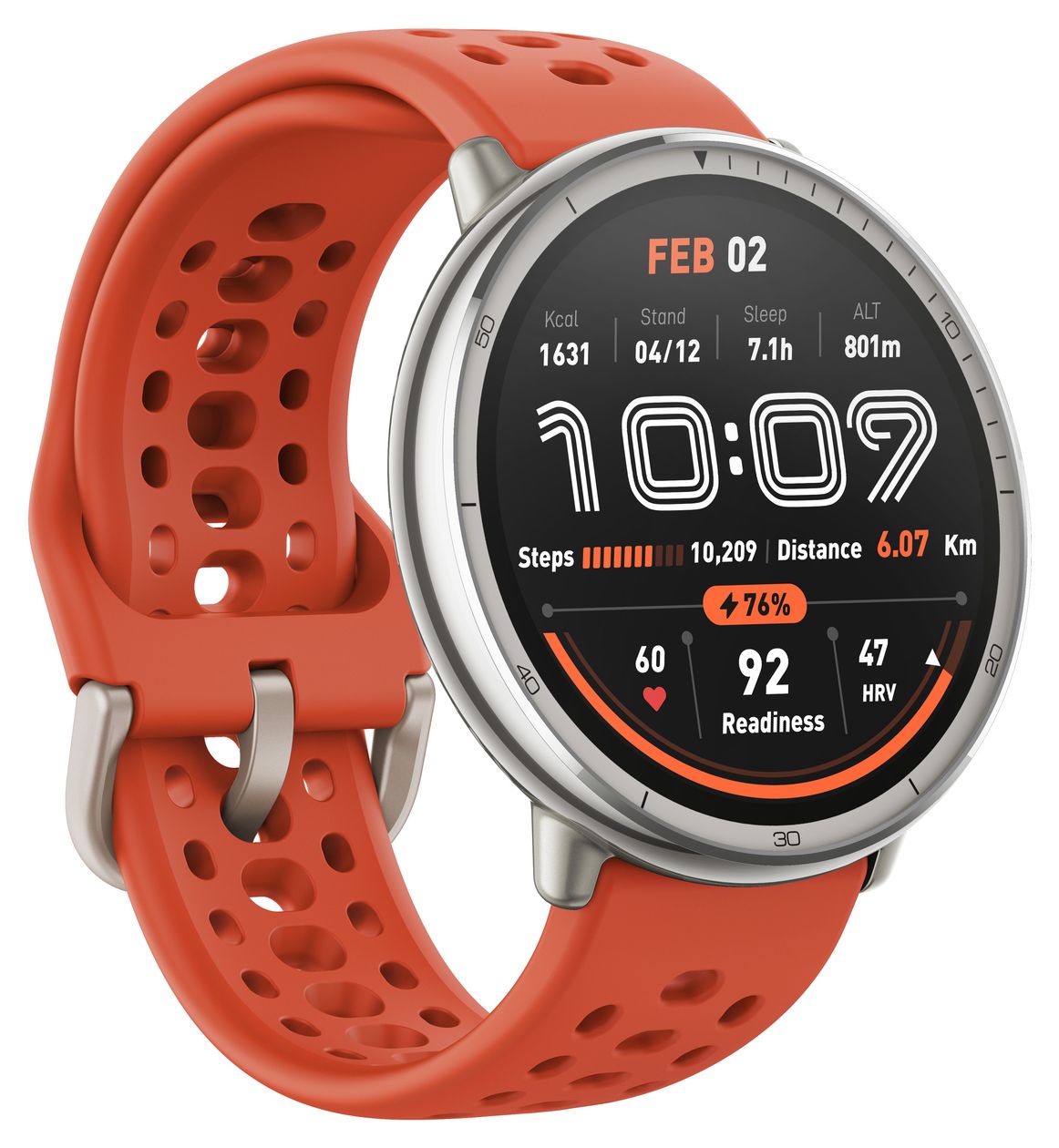 Active 2 Premium Digital Smartwatch Rund 456 h 353 ppi  (Silber) 