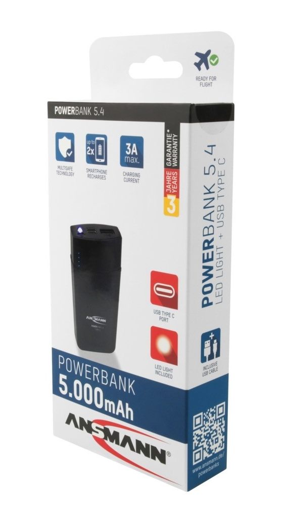PB5.4 5000 mAh Powerbank  (Schwarz) 