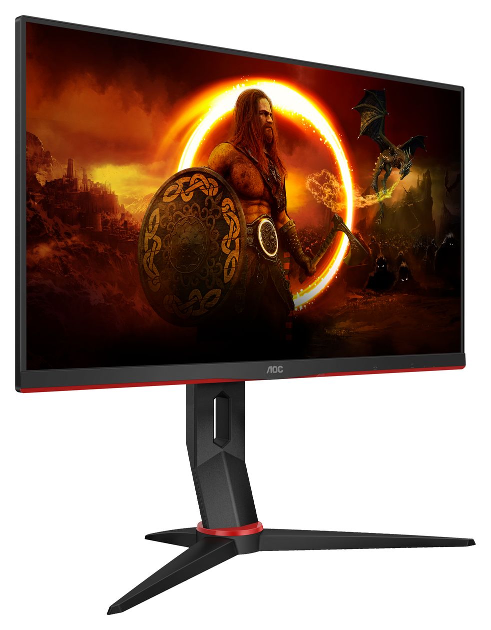 24G2SPU/BK Full HD Monitor 60,5 cm (23.8 Zoll) 16:9 4 ms 300 cd/m²  (Schwarz, Rot) 