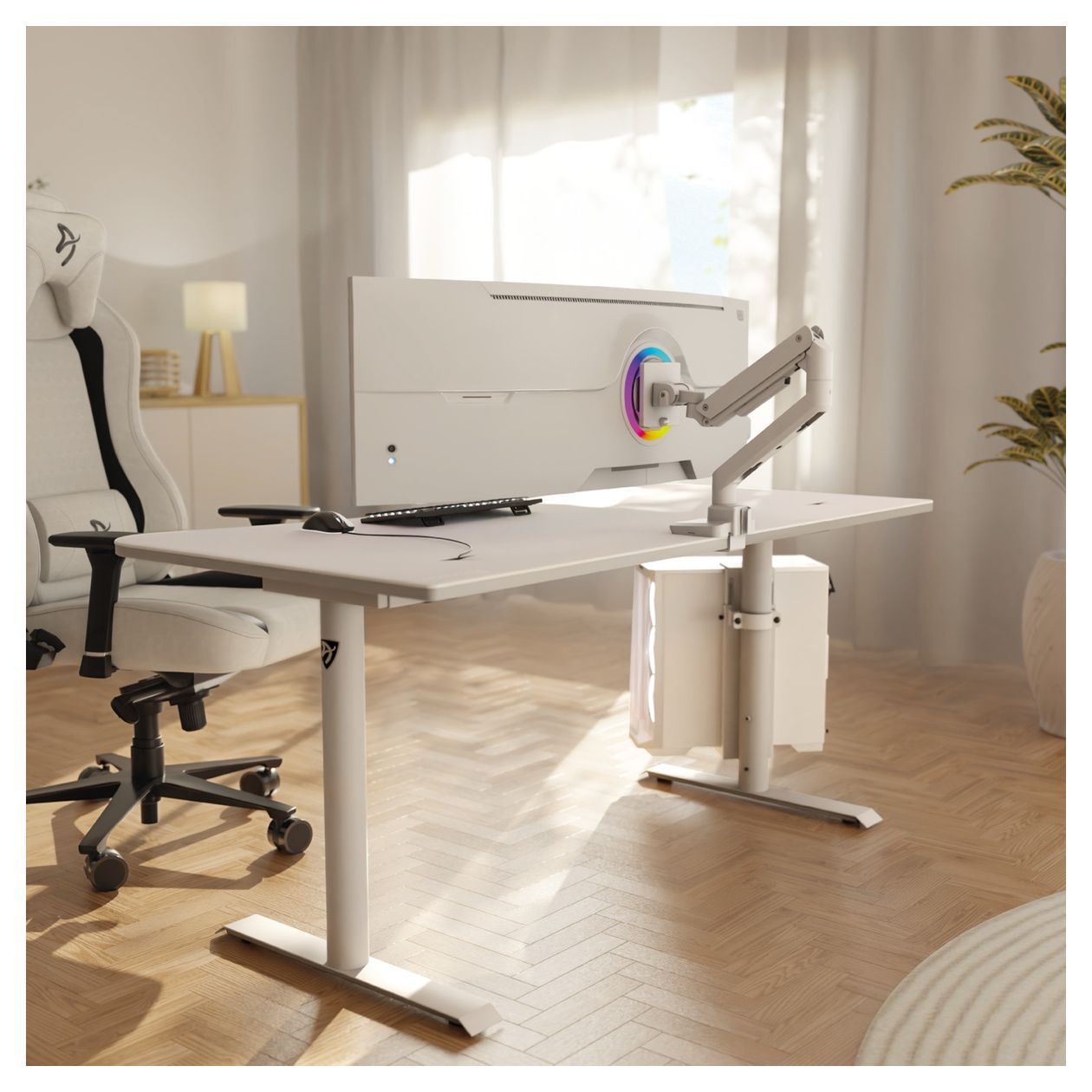 Alzare Neo Pro Monitorarm bis 20 kg  (Weiß) 
