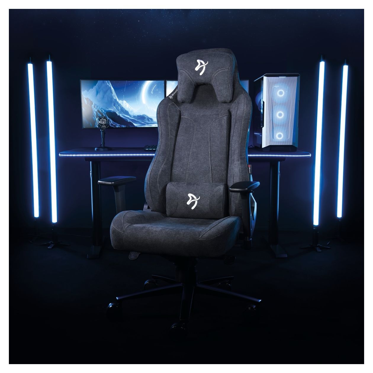 Vernazza Soft Fabric Gamingstuhl bis 145 kg (Grau) 