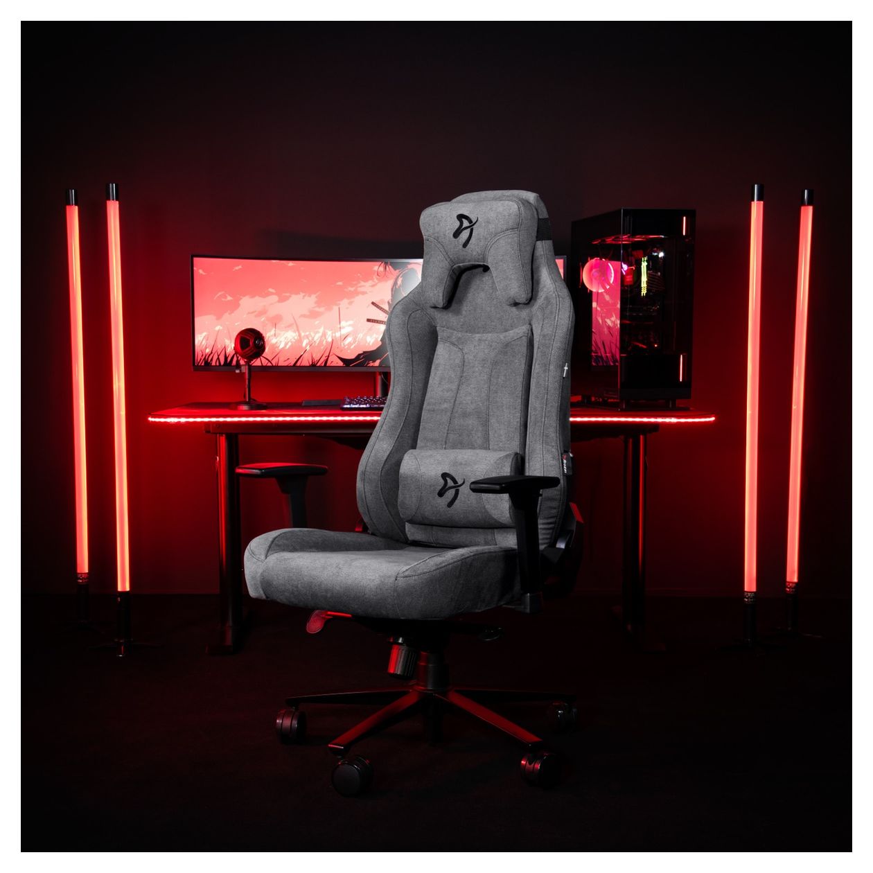 Vernazza Soft Fabric Gamingstuhl bis 145 kg (Grau) 