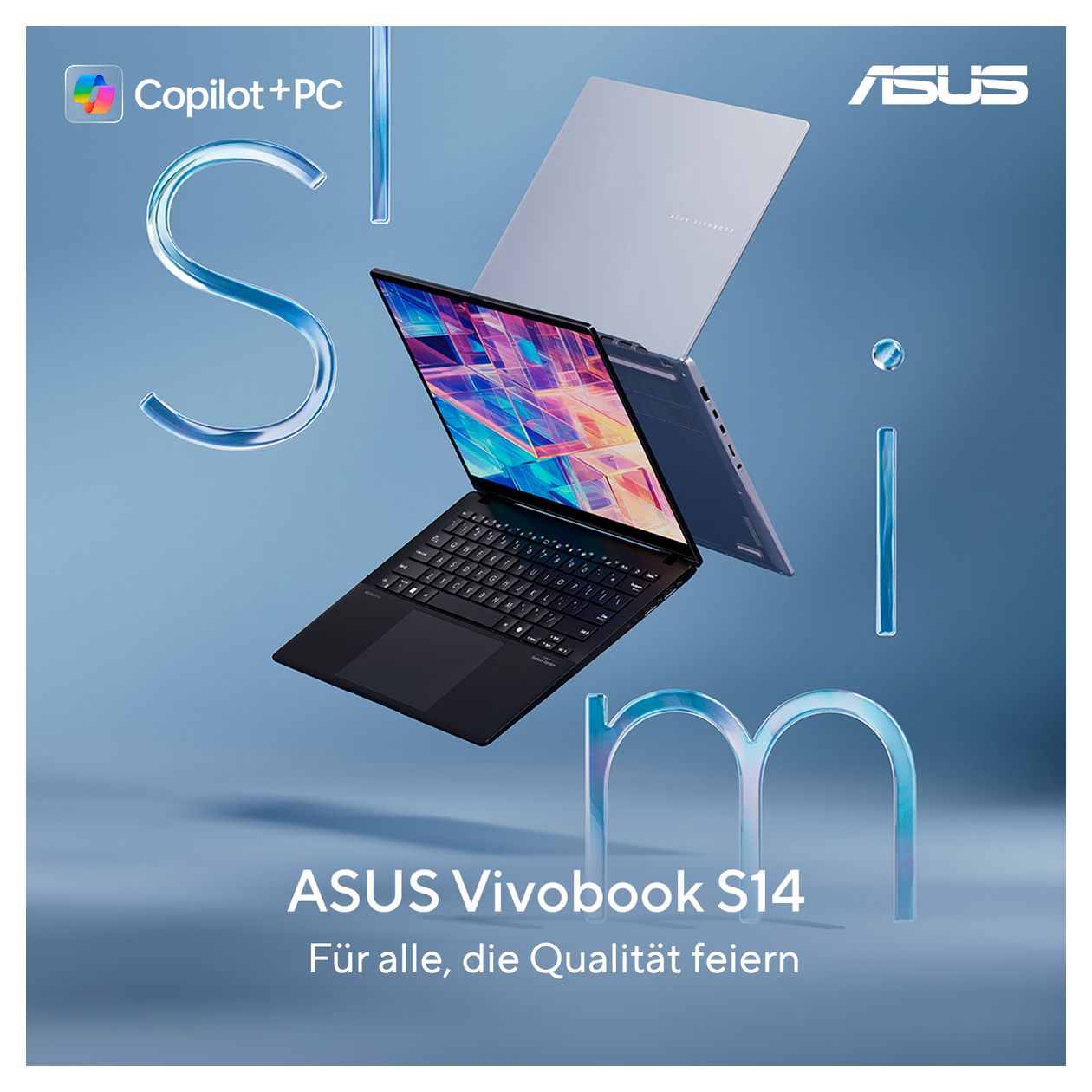Vivobook S14 S5406SAL-SF312W WUXGA Notebook 35,6 cm (14 Zoll) 1920 x 1200 Pixel 16 GB Ram 512 GB SSD Windows 11 Home Intel Core Ultra 5 max. 4,5 GHz  (Silber) 