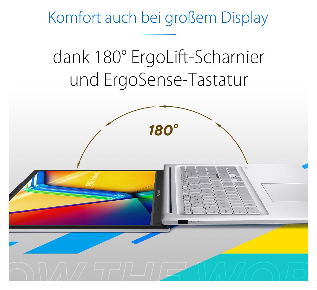 Vivobook X1704VA-AU918W Full HD Notebook 43,9 cm (17.3 Zoll) 1920 x 1080 Pixel 16 GB Ram 1 TB SSD Windows 11 Home Intel Core 7 max. 5,4 GHz  (Silber) 