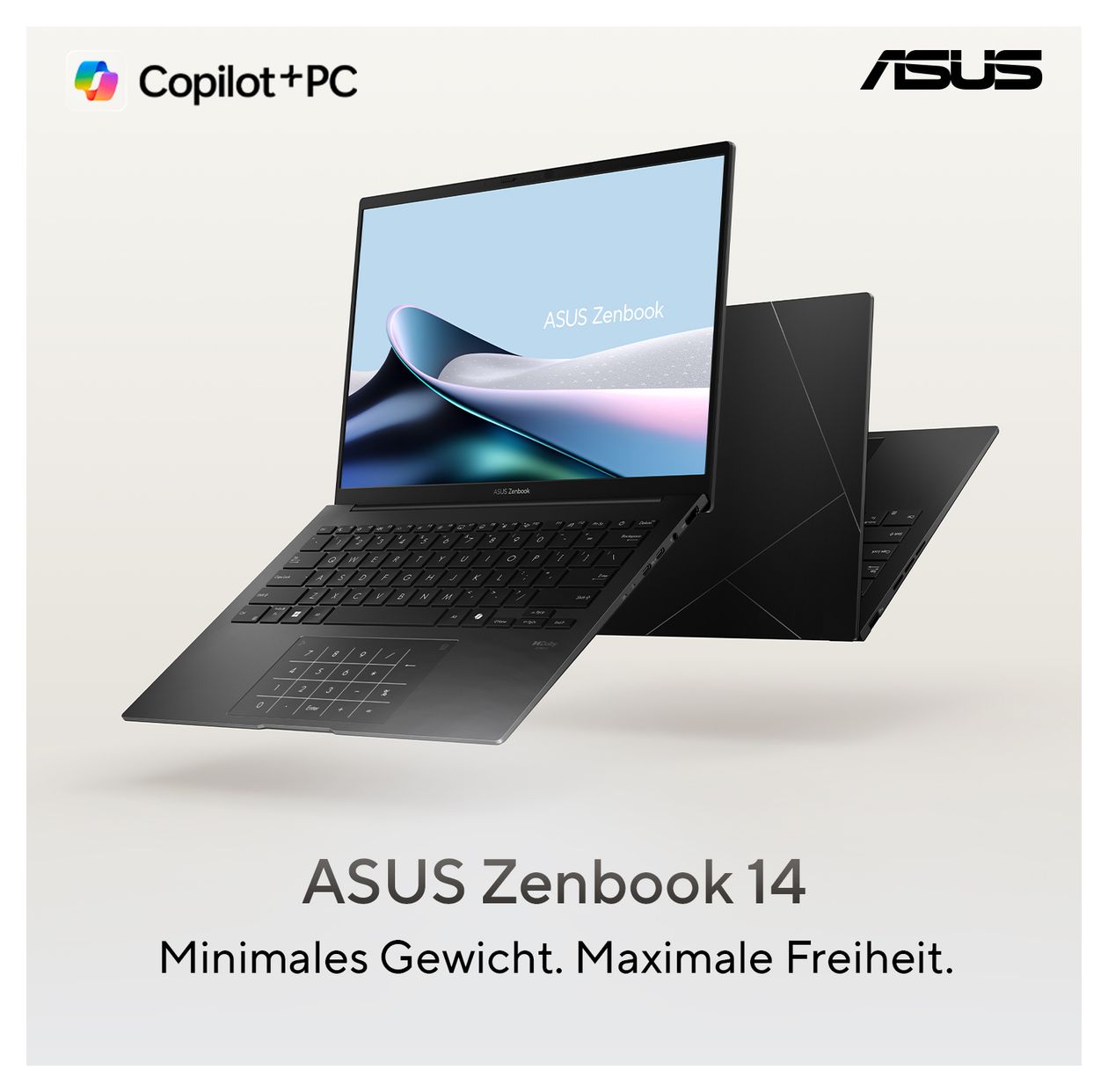 Zenbook UM3406KA-QD041W WUXGA Notebook 35,6 cm (14 Zoll) 1920 x 1200 Pixel 512 GB SSD Windows 11 Home AMD Ryzen 5 max. 4,8 GHz  (Schwarz) 