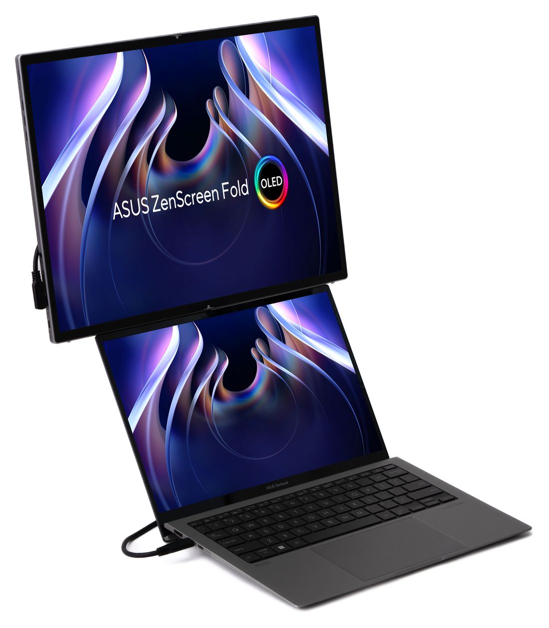 ZenScreen Fold OLED MQ17QH Quad HD Monitor 43,9 cm (17.3 Zoll) 4:3 0,2 ms 350 cd/m²  (Silber) 