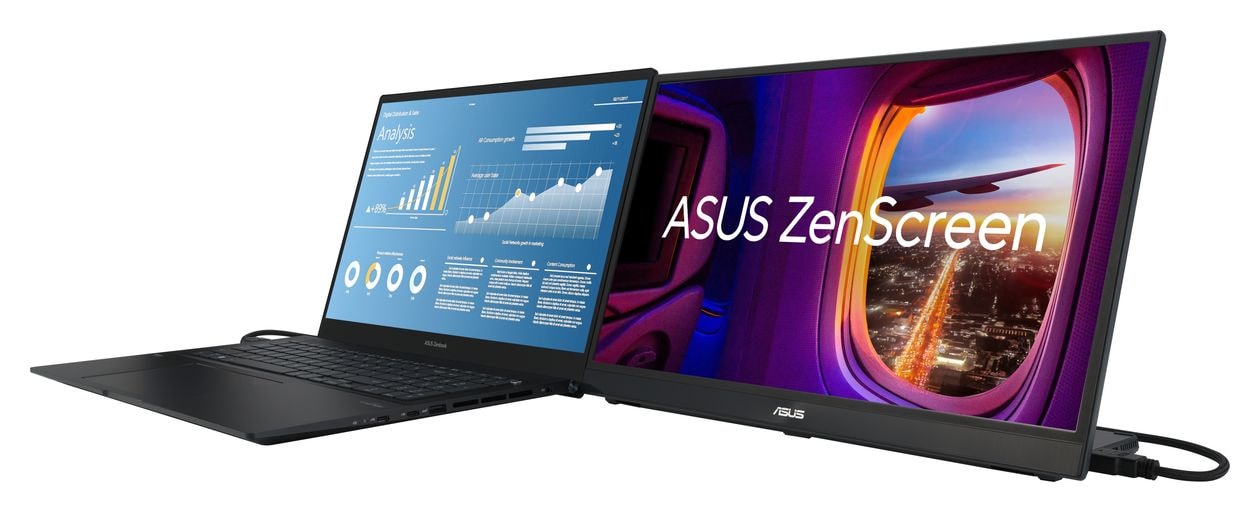 ZenScreen MB17AHG Full HD Monitor 43,9 cm (17.3 Zoll) 16:9 5 ms 300 cd/m²  (Schwarz) 