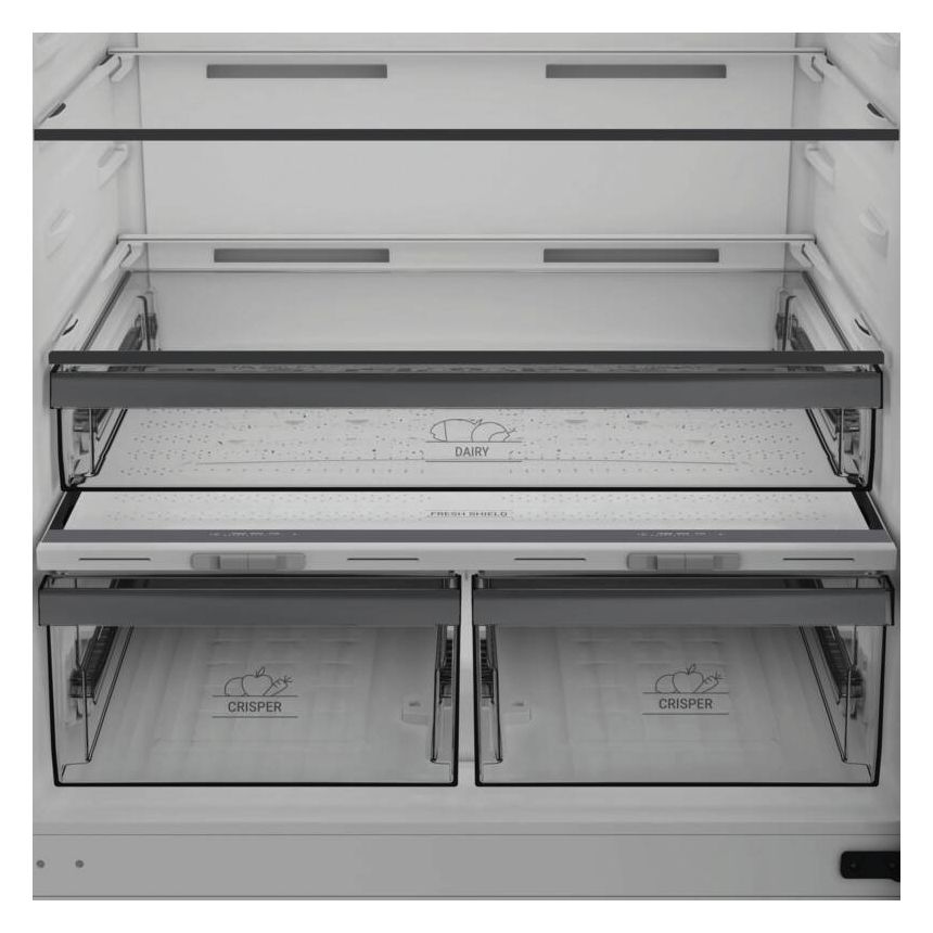KGDNF83XLCIN 430 l / 185 l Kühl-Gefrierkombi freistehend NoFrost 214 kWh Jahr  (Edelstahl) 