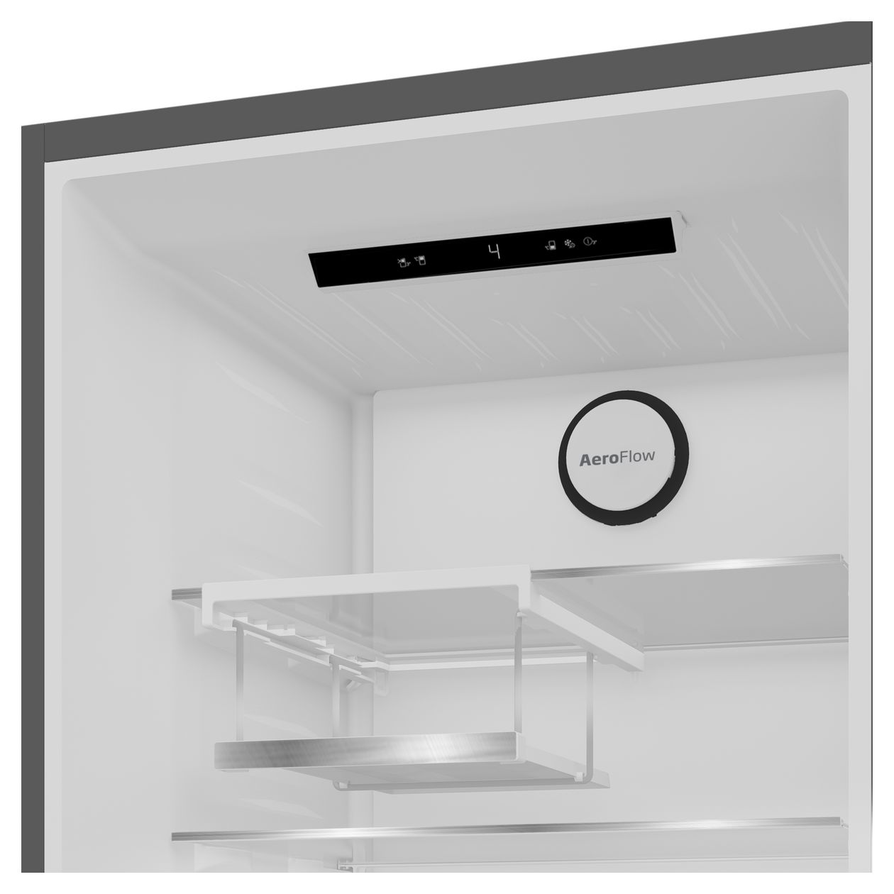 B7RCNA408HG 249 l / 106 l Kühl-Gefrierkombi freistehend NoFrost 112 kWh Jahr  (Grau) 