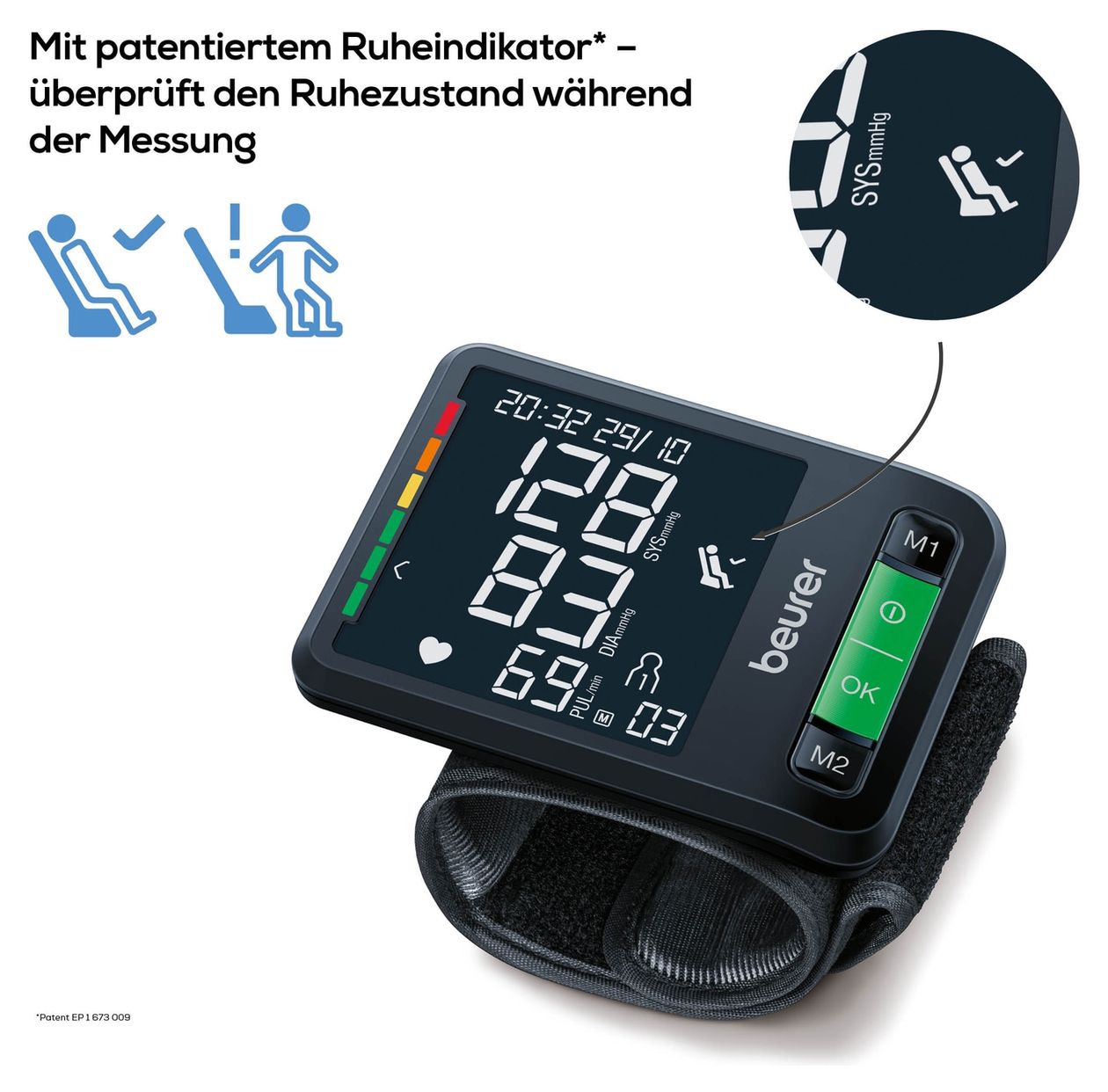 BC87 Handgelenk-Blutdruckmessgerät 