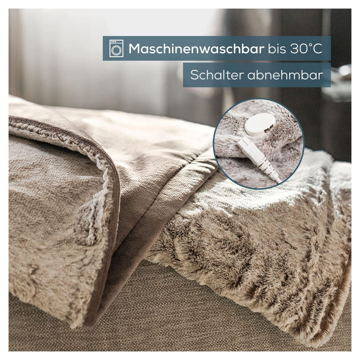 HD150 XXL Heizdecke 150 W  (Graubraun) 
