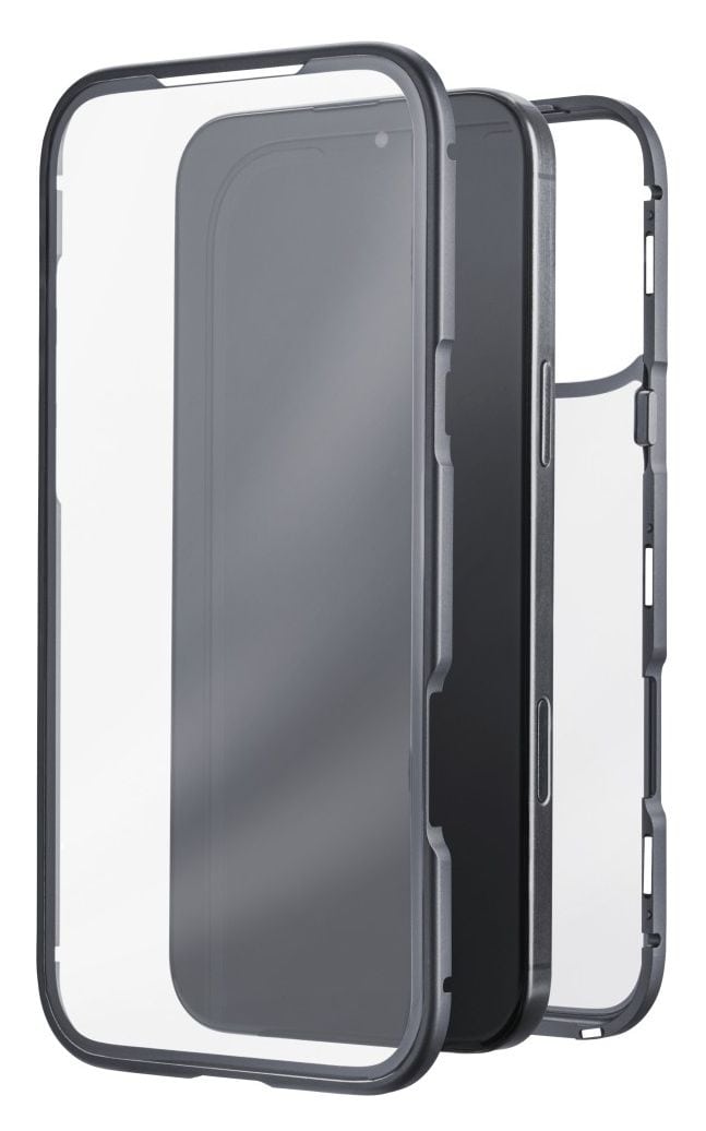 360 Grad Glass Cover für Apple iPhone 17 Pro Max  (Schwarz/Transparent) 