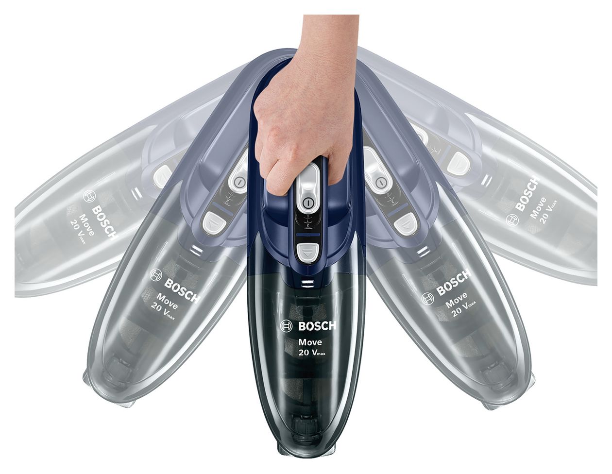 BHN20L Move Lithium 20Vmax Handstaubsauger bis 45 min Laufzeit 18 V  (Schwarz, Blau) 