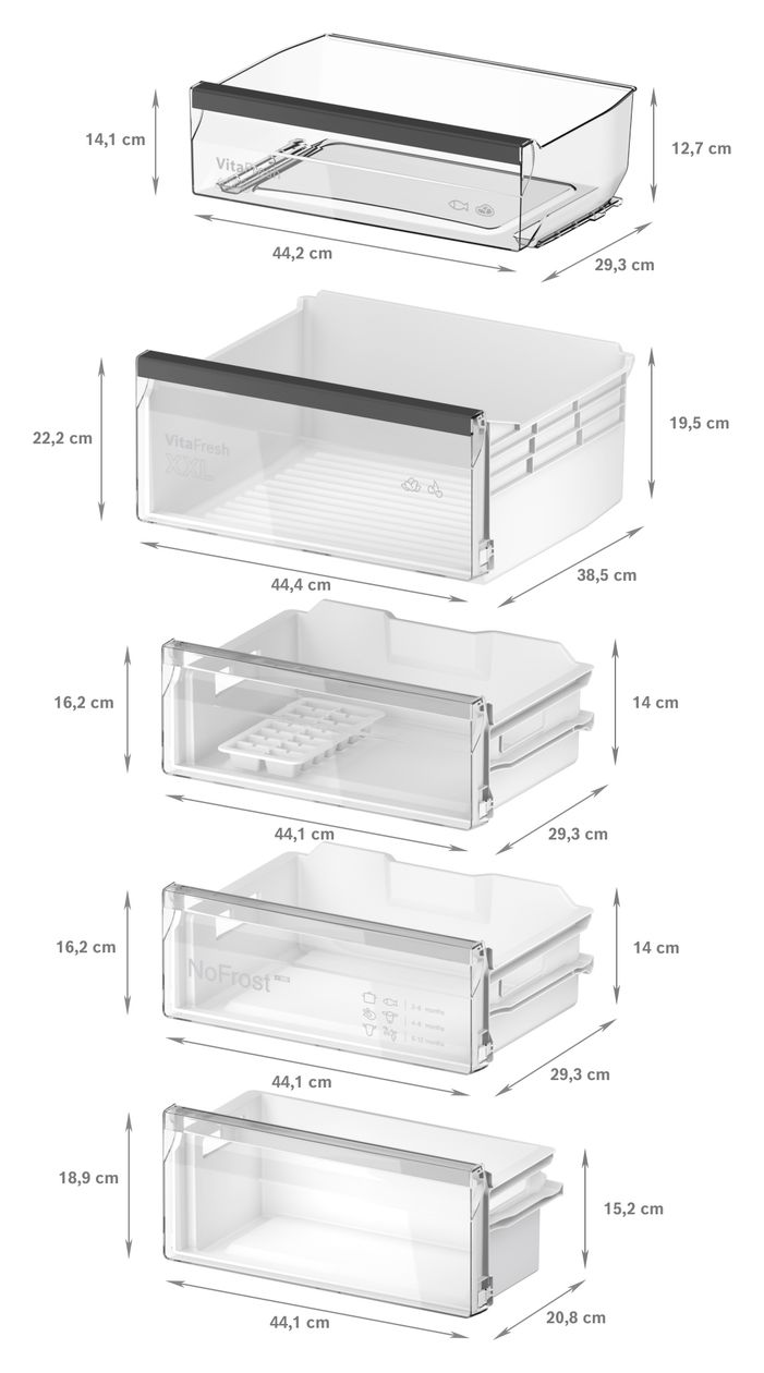 Serie 4 KIN96SFD0 215 l Kühlteil 75 l Gefrierteil 194 cm Einbau Kühl-/Gefrierkombination NoFrost 
