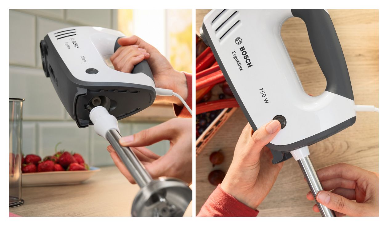 MFQ37470 ErgoMixx Handmixer 750 W 5 Stufen  (Schwarz, Weiß) 