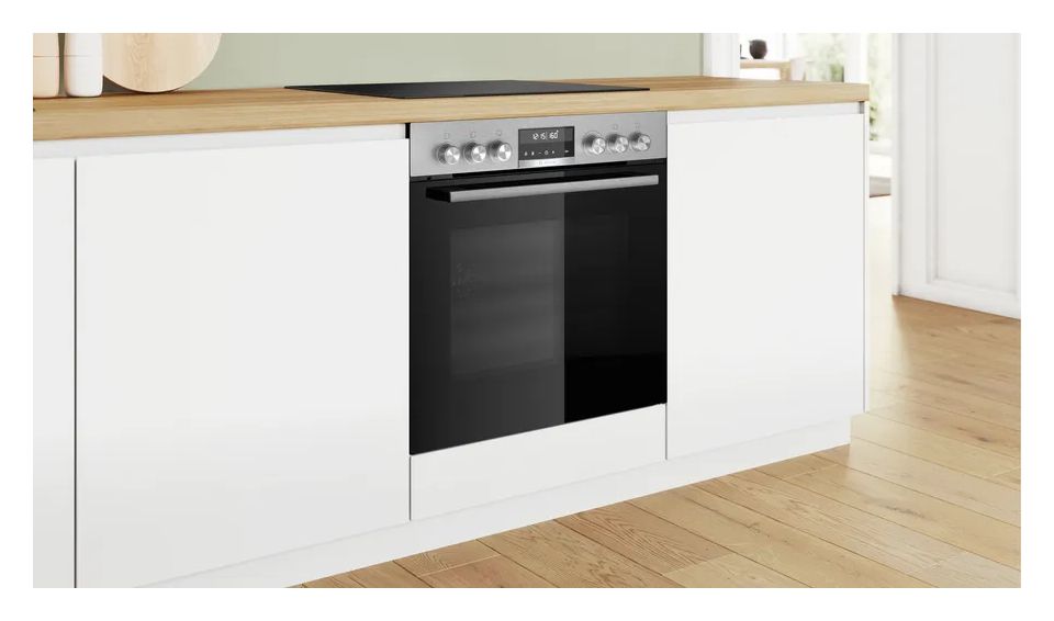 MKHSTEELP (HEG578BS4 + HEZ638000 + NIF64RCB5E) Herdset groß AutoClean mit 60 cm Glaskeramik Kochfeld 