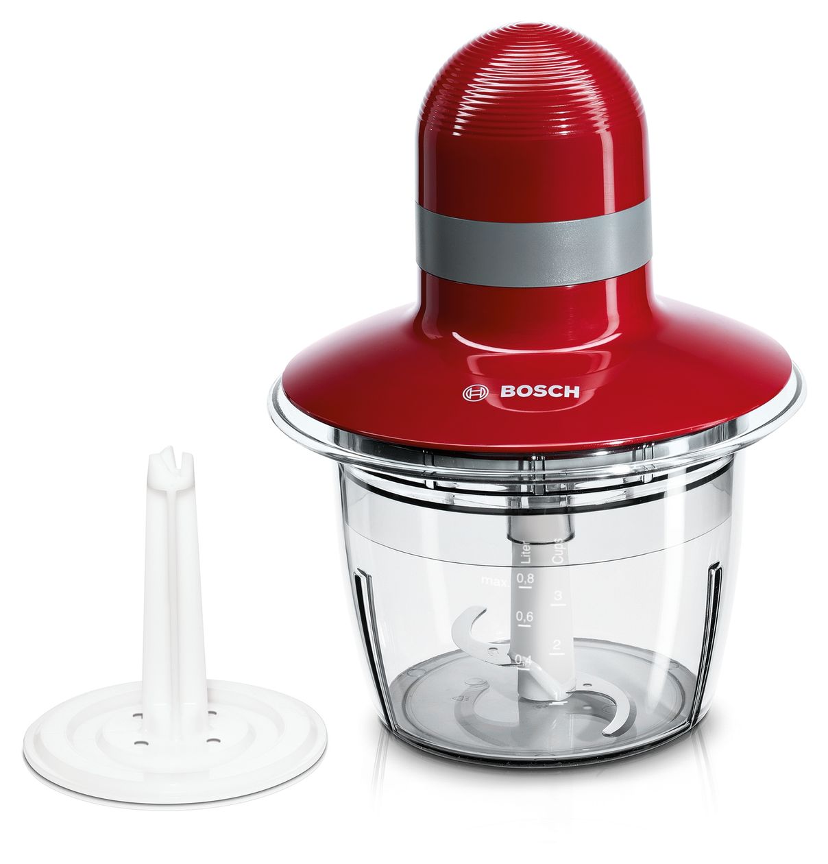 MMR08R2 Zerkleinerer 400 W 0,8 l Kunststoff Behälter  (Grau, Rot) 