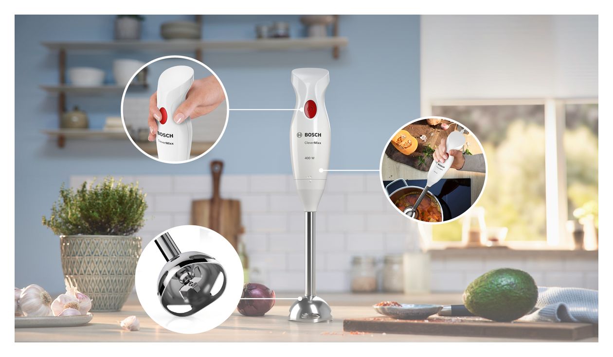 MSM24500 CleverMixx Stabmixer 400 W  (Rot, Weiß) 